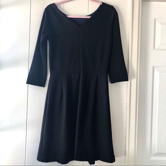 Amanda Uprichard Black Blue Colour Block Dress - Picture 4 of 8